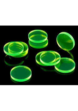 Znaczniki akryl zielone fluo okrągłe 22x3mm 10szt