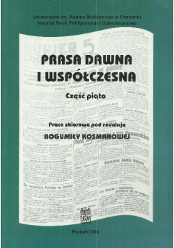 Prasa dawna i współczesna część 5