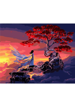 Malowanie po numerach - Górskie bonsai 40x50cm