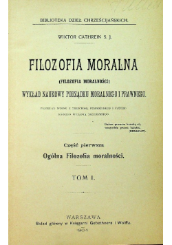 Filozofja moralna Tom I 1904 r
