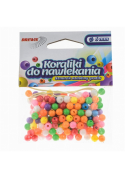 Koraliki do nawlekania multikolor+ sznurek 6mm 16g