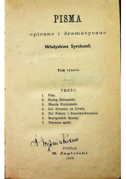 Pisma epiczne i dramatyczne 1868 r
