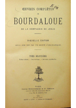 Oeuvres completes de Boudaloue 1905 r.