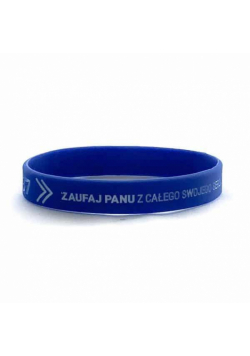 Opaska silikonowa - Zaufaj Panu - niebieska