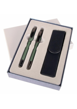 Pióro + długopis Master Gun w etui ES zielony