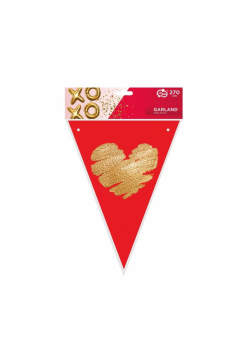Girlanda papierowa flagi XoXo 21x28x270cm