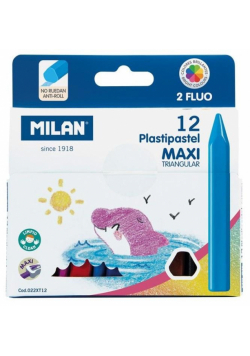 Kredki świecowe maxi Plastipastel 12 kol MILAN