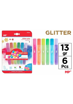 Klej brokatowy metaliczny 6 kolorów