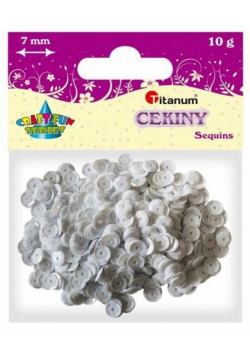 Cekiny 7mm pastelowe białe