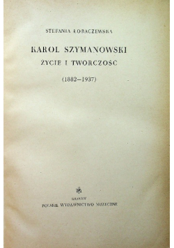 Karol Szymanowski życie i twórczość 1950 r.