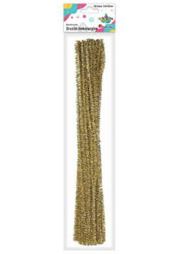 Druciki metalizowane 0,6x30cm 30szt złote