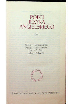 Poeci Języka Angielskiego tom I i II