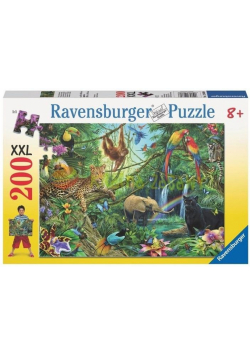 Puzzle 200 Zwierzęta w dżungli XXL