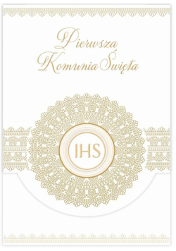 Karnet B6 z kieszonką Komunia. Hostia