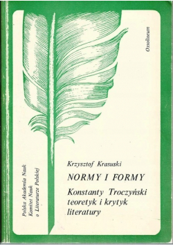 Normy i Formy Konstanty Troczyński teoretyk i krytyk literatury