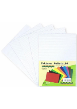 Tektura A4 falista biała 5szt