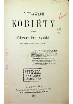 O prawach kobiety 1875 r.