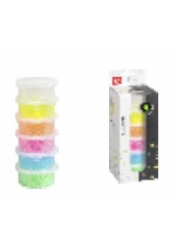 Koraliki do zaprasowywania fluo 6 kolorów