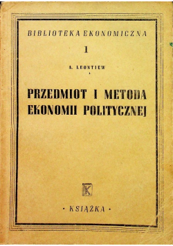 Przedmiot i metoda ekonomii politycznej 1948 r.