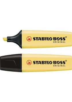 Zakreślacz Boss pastelowy żółty (10szt) STABILO