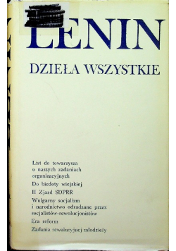Dzieła Wszystkie Lenin Tom 7