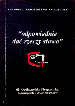 Odpowiednie dać rzeczy słowo