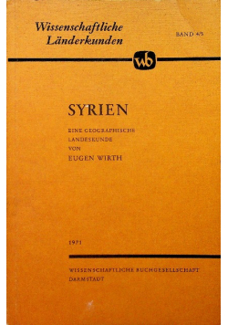 Syrien eine geographische landeskunde