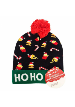 Czapka chłopięca LED. Ho, ho, ho