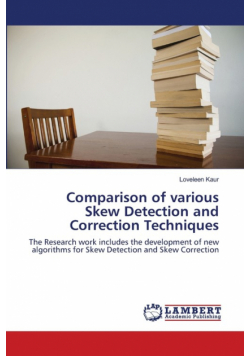 Comparison of various Skew Detection and Correction Techniques