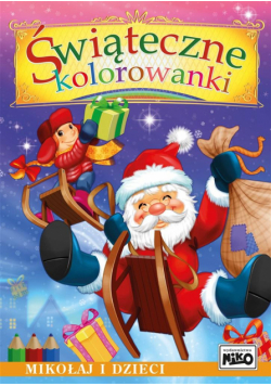 Świąteczne kolorowanki. Mikołaj i dzieci