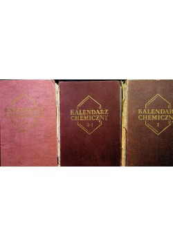 Kalendarz Chemiczny tom 1 do 3