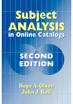 Subject Analysis in Online Catalogs