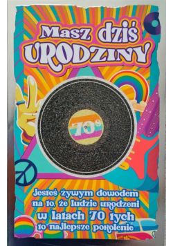 Karnet Urodziny lata 70. 2K - 042