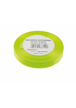 Wstążka satynowa zielona neonowa 12mmx32m