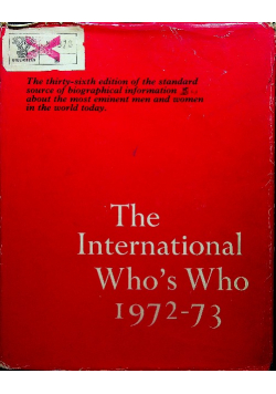 The international who's who 1972 - 73