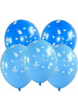 Balony Baby shower chłopiec 5szt
