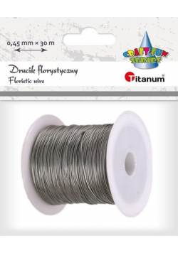 Drucik florystyczny 0,45mm x 30m serbrny