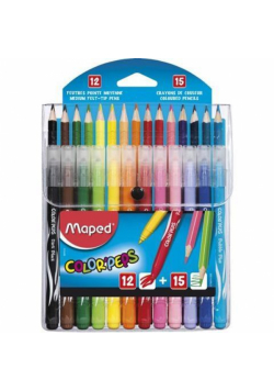 Zestaw Colorpeps kredki15 kol + flamastry 12 kol