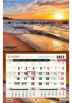 Kalendarz 2023 ścienny jednodzielny 3 XL Bałtyk