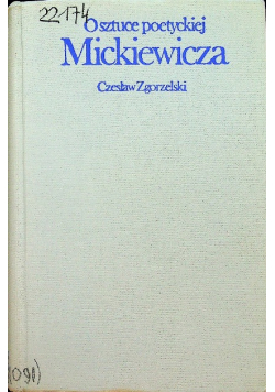 O sztuce poetyckiej Mickiewicza