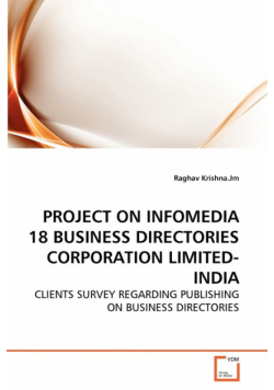 Project On Infomedia 18 Business Directories Corporation Limited-India