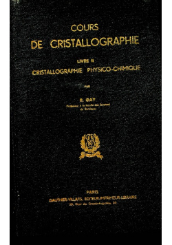 Cours de cristallographie