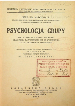Psychologja grupy 1930 r.