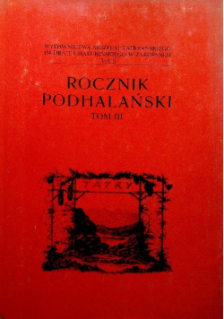 Rocznik Podhalański Tom III