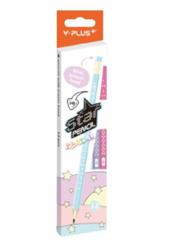 Ołówek z gumką Pastel (12szt)