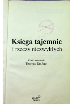 Księga tajemnic i rzeczy niezwykłych