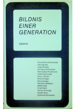 Bildnis einer generation
