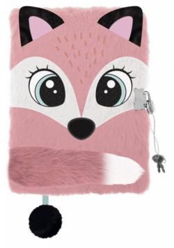 Pamiętnik z kłódką 3D włochacz BAMBINO PREMIUM FOX A5, 96 kartek