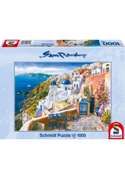 Puzzle 1000 Widok z Santorini