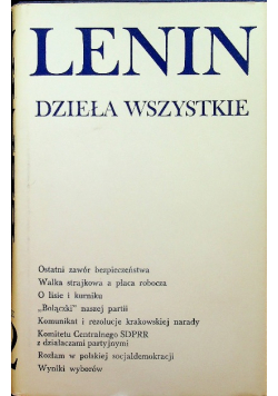 Lenin Dzieła Wszystkie Tom 22